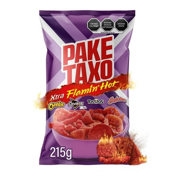 Botana Paketaxo Xtra Flamin' Hot sabor queso chile y limón 215 g
