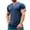 Blue, variant on yillto Mens Muscle Tee Short Sleeve Workout Gym Shirts V Neck Casual Tops Summer Casual Exercise T Shirts