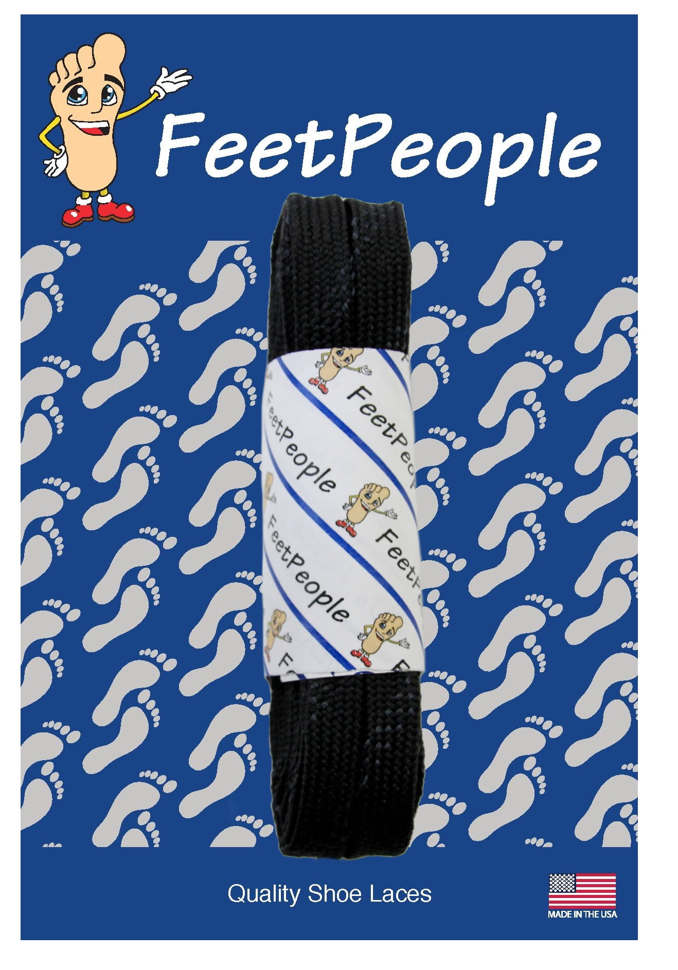 FeetPeople Flat Shoelaces - 2 Pair Pack, 27 To 72 Inches, Red