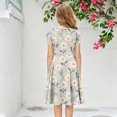 thumbnail image 5 of Abcomgle Girls Summer Dresses Size 7-8 Casual A-Line Short Sleeve Midi Dress Daisy Floral Print Flare Crew Neck Swing Sundresses with Pockets for 4-14t Kids, 5 of 5