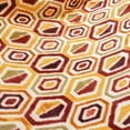 thumbnail image 2 of Fabric Mart Direct Yellow, Orange Digital Printed Velvet Fabric By The Yard, 54 inch or 137 cm width, 7 Continuous Yards Yellow Velvet Fabric, Burgundy & Green Geometric, Upholstery Curtain Wholesale, 2 of 8