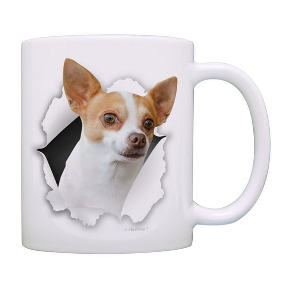 ThisWear Chihuahua Dog Mug Cute Chihuahua Face Chihuahua Gift Dog Coffee Cup Dog Coffee Mug