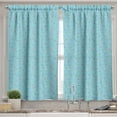 thumbnail image 2 of Ambesonne Floral Valance & Curtain, Flowers Minimalist Pattern, 55"x24", Pale Sky Blue Pink and Green, 2 of 7