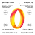 thumbnail image 4 of Neon Orange Yellow Pink Swirl Breathable Silicone Ring 4mm Bandwidth, 4 of 6