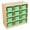 Green, variant on Wood Designs 16129LG 12 Cubby Storage with Lime Green Trays