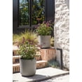 thumbnail image 3 of Veradek Mason Series Kona 15" Plastic-Stone Planter 2-Pack Gray, 3 of 9