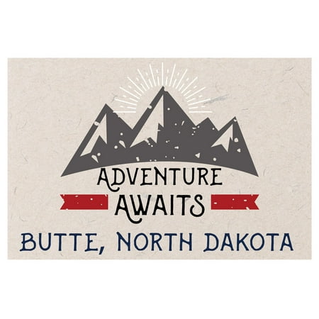 

Butte North Dakota Souvenir 2x3 Inch Fridge Magnet Adventure Awaits Design