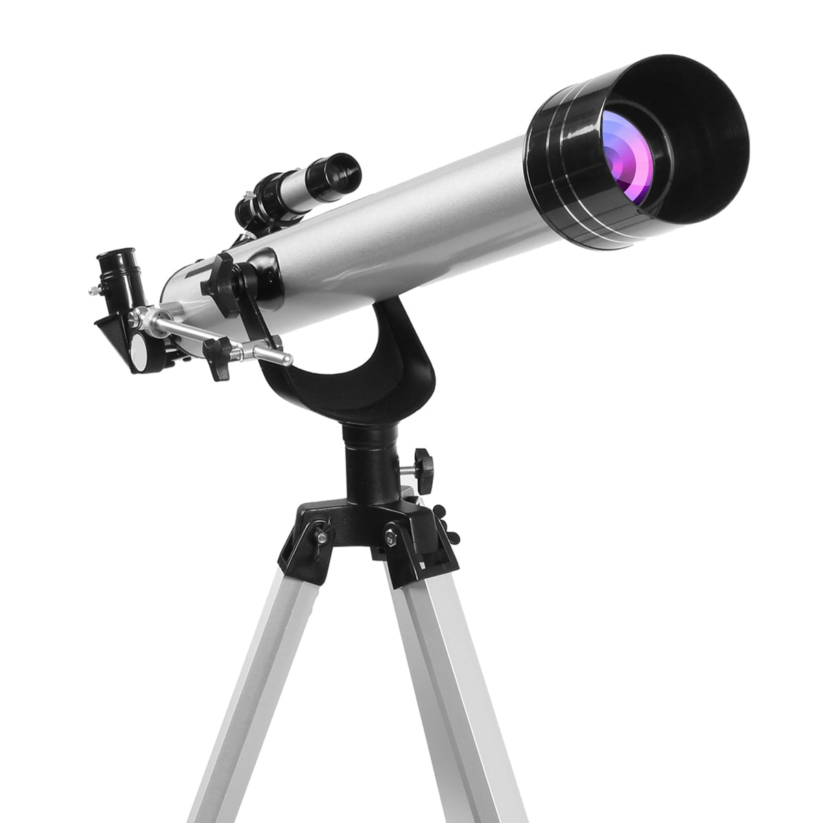 DWHJ Telescopes for Astronomy Beginners 70mm Aperture 300mm Refractor Telescope for Astronomy Portable Travel Telescope with with Phone Adapter/Tripod/Multi-Coated Optics for Kids Adults 