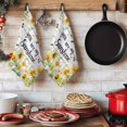 thumbnail image 6 of Sunflower Kitchen Towels Set of 2, Summer Botanical Bee Vintage Floral Wooden Absorbent Dish Towels for Kitchen, Microfiber Hand Towel, Quick Drying Tea Towel for Cleaning Decorative Dishcloths, 6 of 7