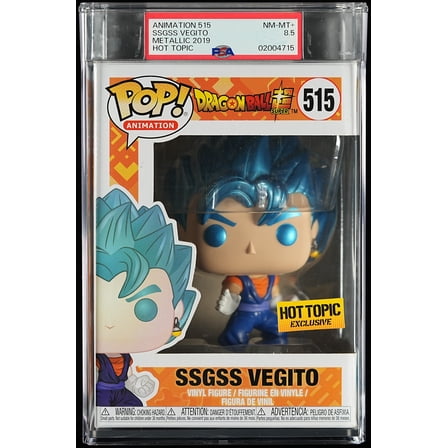 Dragon Ball Super, PSA Graded 8.5 NM-MT , SSGSS Vegito Collectible Vinyl Figure #515, Fully Encapsulated Bundle with Compatible Funko Pop! PSA Hard Protector Case