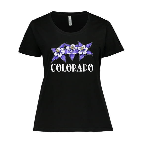 Inktastic Colorado Columbine Flowers Women's Plus Size T-Shirt