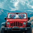 thumbnail image 3 of Uorisanigo Windshield Sun Shade for Jeep, Inked Sea Turtle Car Sunshade for 2007-2023 Wrangler Rubicon Sahara TJ JK JKU 2 & 4 Door,Sunshade Windshield Cover,UV Ray & Heat Block Shade Covers, 3 of 7