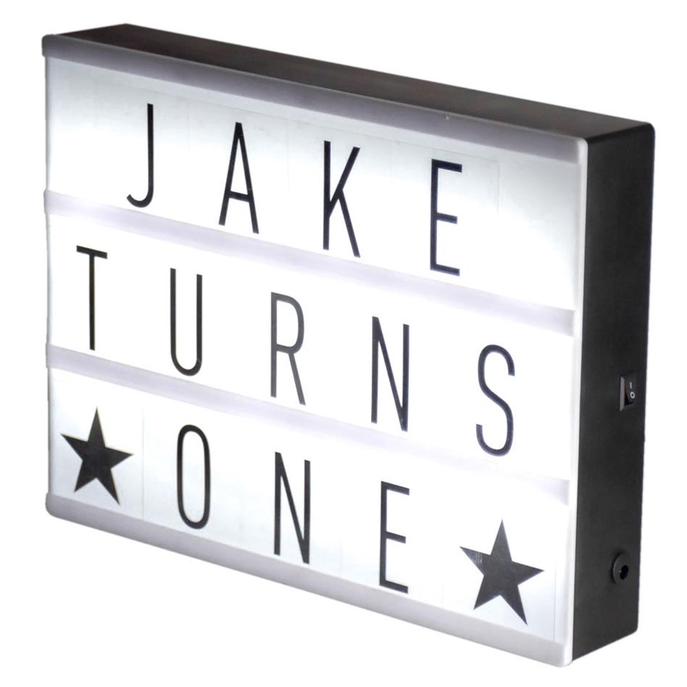 Mini Light Up Interchangeable Letter Sign Box
