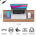 thumbnail image 5 of Long Mouse Pads for Desk,Red and Yellow Geometric Striped Pattern Desk Mats on Top Of Desks, Desk Mouse Pad Extra Large with 3mm Non-Slip Base and Stitched Edge for Gaming,Office,Work,Home 31.5"x11.8", 5 of 6
