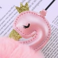 thumbnail image 4 of Cartoon Swan Shape Fluffy Ball Keychain Keyring Bag Hanging Pendant Ornament (Pink), 4 of 5