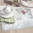 thumbnail image 2 of Dish Drying Mat Snowflake Winter White Berry Absorbent Microfiber Non Slip Quick Dry Heat Resistant Holiday Decorative Kitchen Counter Mat for Plates Cups Glasses 16x18 Inch, 2 of 8