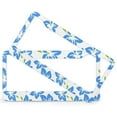 thumbnail image 2 of 2 Pieces Tropical Blue Hibiscus License Plate Frame Jungle Palm Leaves License Plate Cover Frame Quality Aluminum 2 Round Holes for Girl Women Men Vehicles, 2 of 6