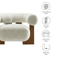 thumbnail image 4 of Accent Chair, White, Fabric, Wood, Living Room Lounge Cafe Lobby Hospitality Restaurant, Modern Contemporary, HB37382, 4 of 9