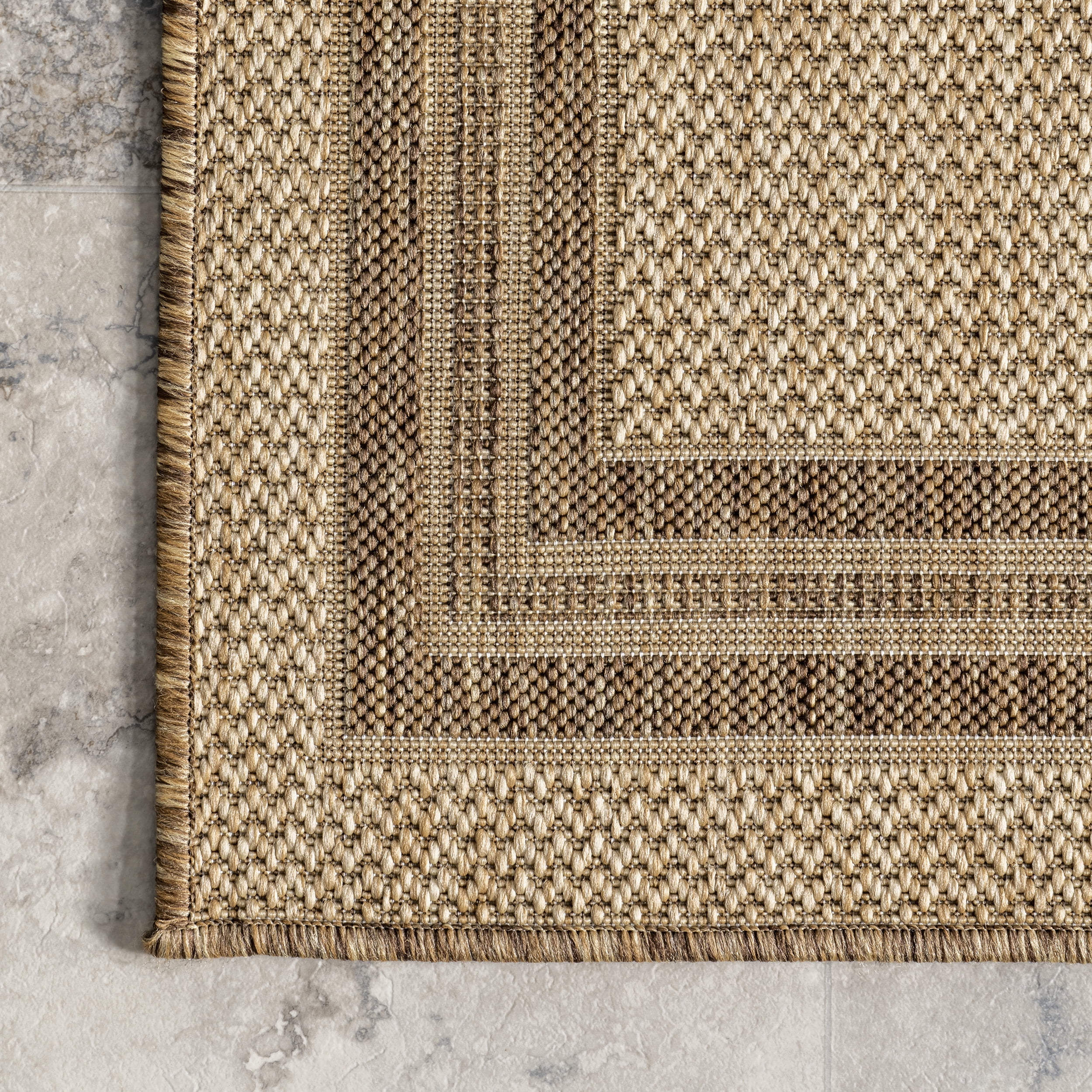 nuLOOM Rasha Classic Border Indoor/Outdoor Area Rug, 8' x 10', Beige