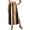 Yellow, variant on High Waisted Striped Maxi Skirt, Casual Flowy Side Slit Long Skirt with Pockets, Elastic Waist Drawstring Summer Beach Bottoms