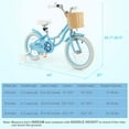 thumbnail image 3 of Costway 16" Kid’s Bike with Training Wheels Adjustable Handlebar Seat Handbrake Blue, 3 of 9