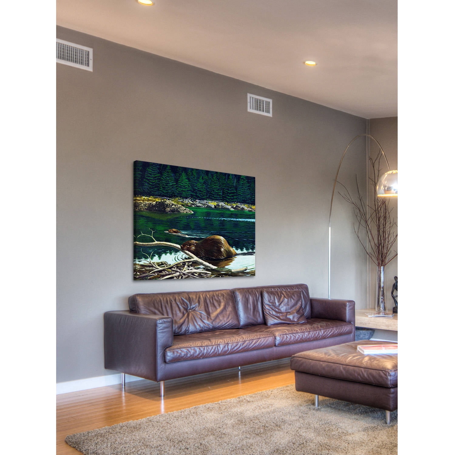 "Lowland Beaver" Painting Print on Wrapped Canvas