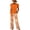 01 Orange, variant on Women's 2 Piece Outfits, Short Sleeve Dressy Knot Hem Tunic Blouse & Wide Leg Pants Summer Beach Travel Sets