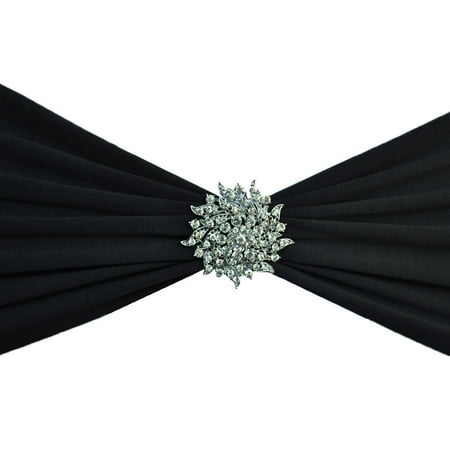 

Wedding Linens Inc. (2pcs)Rhinestone Chair Sash/Chair Band Buckles Brooches - Vintage