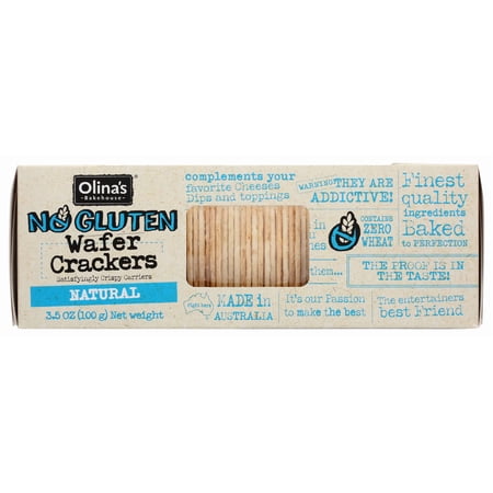 Olina s Bakehouse Wafer Crackers Natural Baked to Perfection Gluten-Free 3.5 Ounce (Pack of 12)