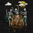 thumbnail image 2 of Halloween Spooky Dancing Skeletons Womens Slim Fit Graphic Tee Brisco Brands S, 2 of 5