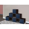 thumbnail image 2 of Niche Cubo Foldable Fabric Storage Bin, Built-in Chrome Handles, Set of 6 - Blue, 2 of 8