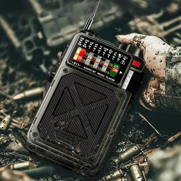 QHUDLV Portable Shortwave Radio,4000mAh AM/SW/Bluetooth Speaker