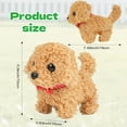 thumbnail image 3 of Interactive Walking Dog Toy for Kids with Barking Sounds, Electronic Plush Pet 6.5", 3 of 8