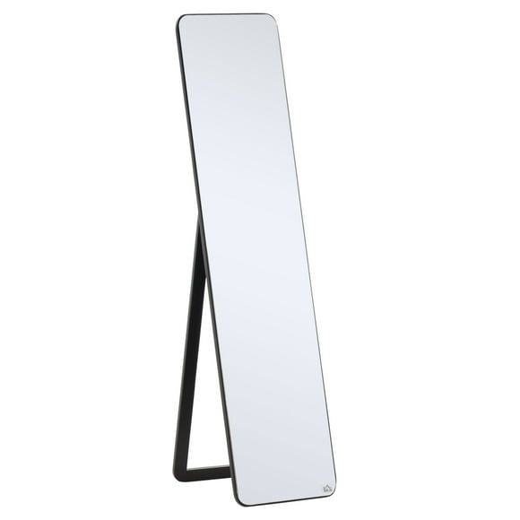 HOMCOM Full Length Mirror, Rectangular Full Body Mirror, Black