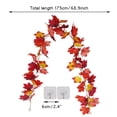 thumbnail image 4 of Vikakiooze Home Decor Autumn Maple Leaf Berry Pumpkin Garland Window Wicker Decoration Door Hang, 4 of 6
