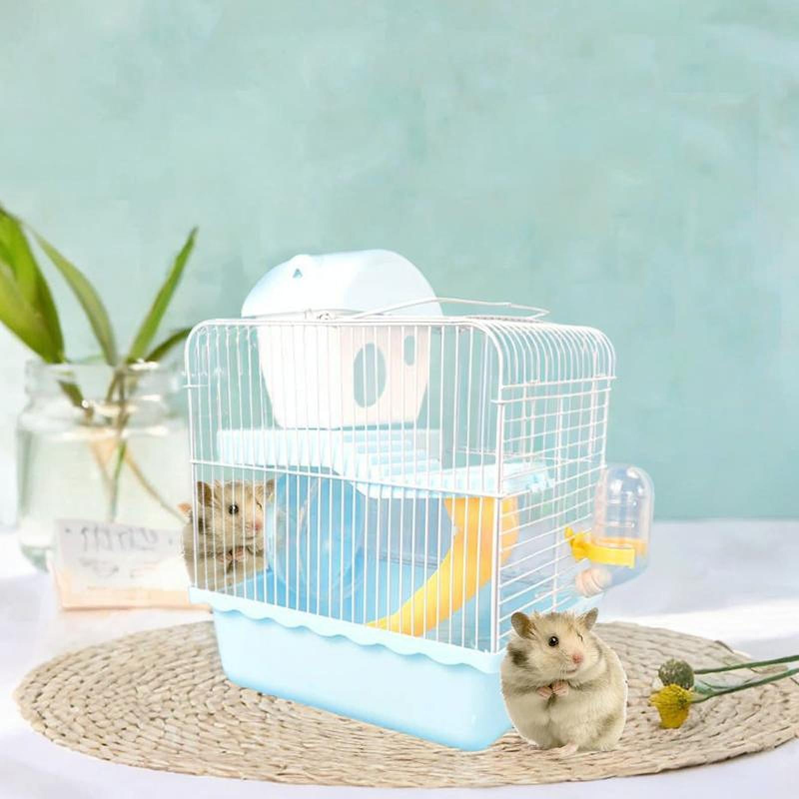 oshhni Small Animal Carrier Cage Hamster Cage for Dwarf Hamster Guinea Pig Hedgehog blue