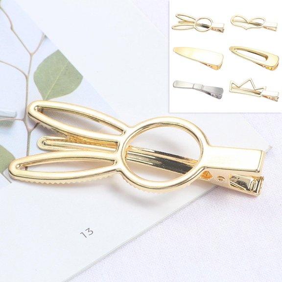 ETEREAUTY 6-Pack Metal Hair Clips in Alloy, Barrettes for Stylish Hair Accessories and Everyday Use