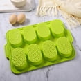 thumbnail image 4 of 8 rejillas molde de silicona forma ovalada DIY perforado pastel hornear molde cocina herramienta para hornear verde, 4 of 10