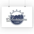 thumbnail image 3 of Spokane, Washington, Skyline Seal (Blue) (12x18 Wall Art Poster, Room Decor), 3 of 3