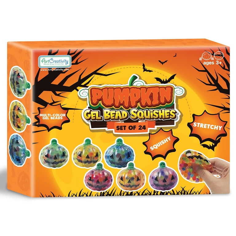 24 Juguetes Antiestrés De Halloween Surtidos - Squishies De Calabaza, Fantasma, Murciélago Y Bruja, Rellenos Para Bolsas De Fiesta