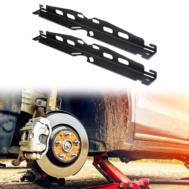 Placas de herramientas de alineación de 2X de rueda Reparación de neumáticos para automóviles con agujeros colgantes Instalación fácil Medición Negro