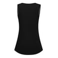 thumbnail image 6 of AOMPMSDX Tank Tops For Women Crew Neck Floral Printed Loose Flowy Cute Tunic Pleated Vest Black Sleeveless Basic Camisole Top S, 6 of 6