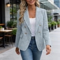 thumbnail image 2 of Purcolt Blazers for Women Business Casual Double Breasted Open Front Long Sleeve Lapel Work Office Blazer Jackets Summer Blazers for Women Lightweight S-2XL, 2 of 8