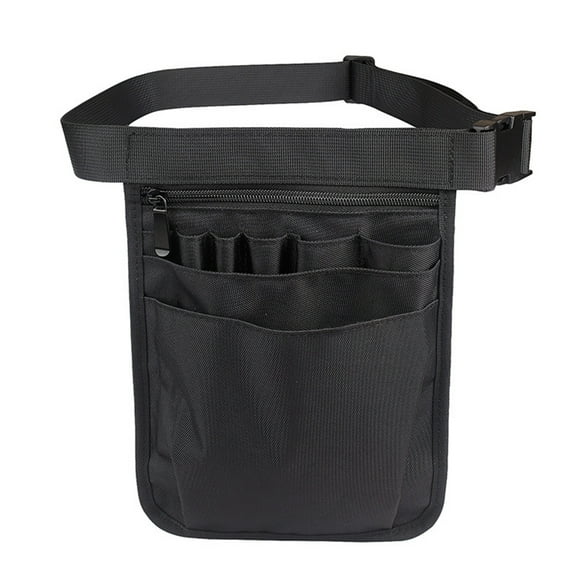 BRIGHTFUFU NYLON NURSE POUCH NURSE HERRAMIENTAS HERRAMIENTAS MÉDICA MÉDICA HERRAMIENTES DE ALMACENAMIENTO MANERA DE ALMACENAMIENTO Herramientas Organizador (negro)