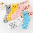 thumbnail image 4 of 5 pares de calcetines de gato para mujer, lindos calcetines de animales, girasol, búho, perezoso, regalos para mujer, 4 of 5