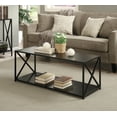 thumbnail image 2 of Convenience Concepts Tucson Coffee Table with Shelf, Black, 2 of 7