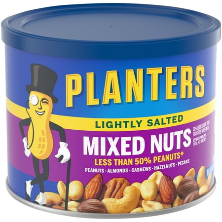 UPC 029000016699 product image for PLANTERS Lightly Salted Mix Nuts  Party Snacks  Plant-Based Protein  10.3 Oz Can | upcitemdb.com