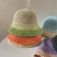 thumbnail image 2 of Sombrero de Sol de paja para mujer, accesorio de playa de verano, flexible, protección UV, ala ancha, suave, plegable, para vacaciones al aire libre, 2 of 4