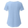thumbnail image 5 of Gytharion Breastfeeding Pregnancy T-shirts for Women Crewneck Short Sleeve Maternity Blouse Color-bloking Comfortable Nursing Tops, 5 of 6