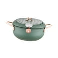 thumbnail image 2 of Deep Fryer Pots Oil Frying Pan with Temperature Control Cookware Janpanese Style green 24cm, 2 of 9